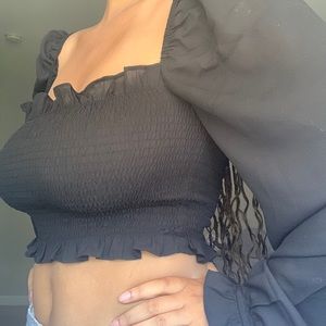 Bardot style crop top